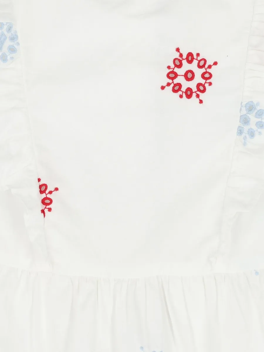 ruffled embroidered dress 3