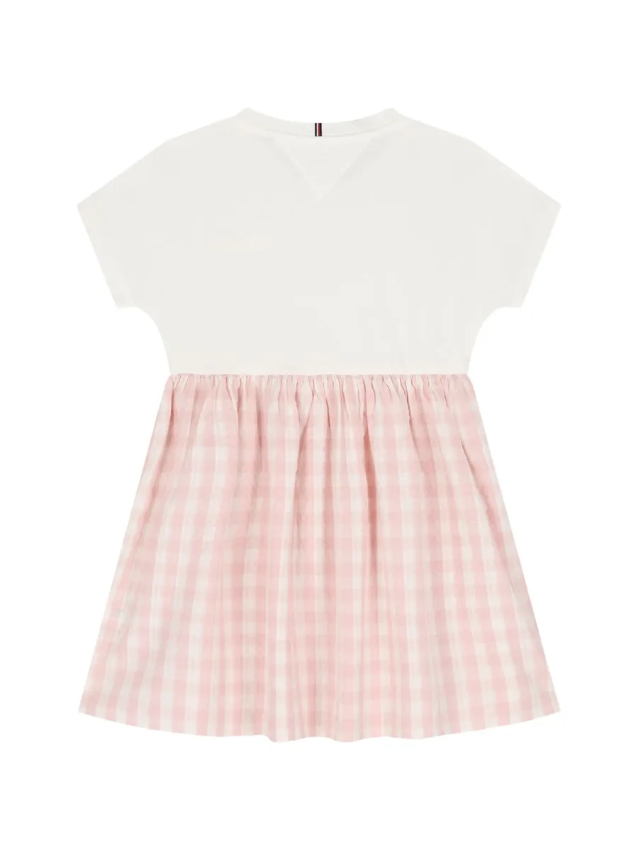 gingham-print short-sleeve dress 2