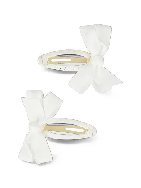 bow-detail hair clips (set of two)