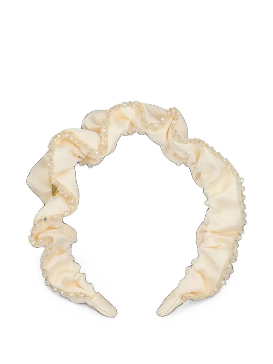 bead-trimmed ruffled headband 2