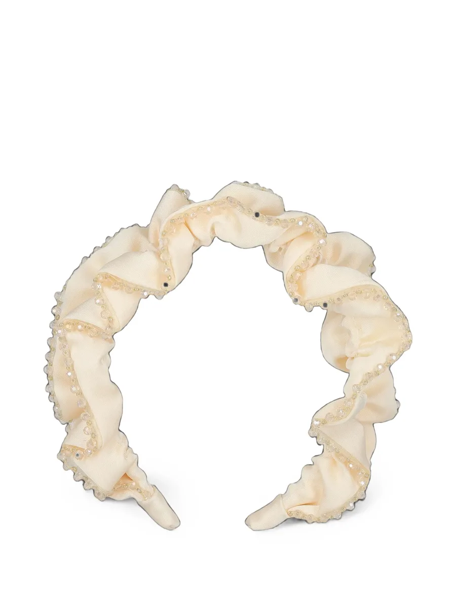 bead-trimmed ruffled headband 3