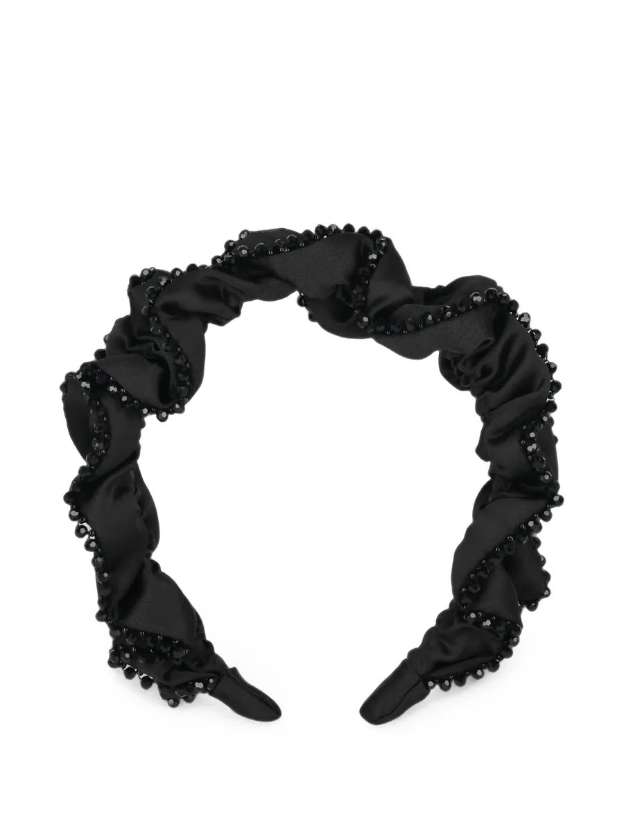 bead-embellished ruffled headband 2