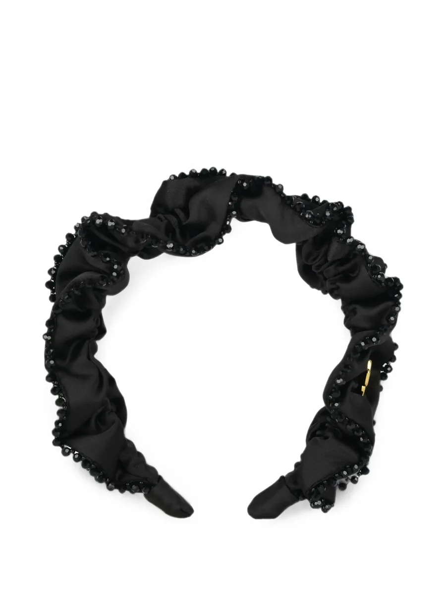 bead-embellished ruffled headband 3