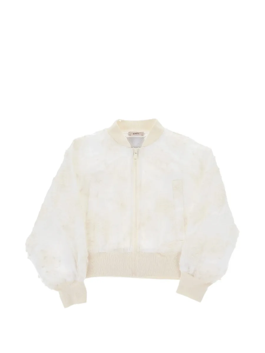 floral-mesh bomber jacket 1