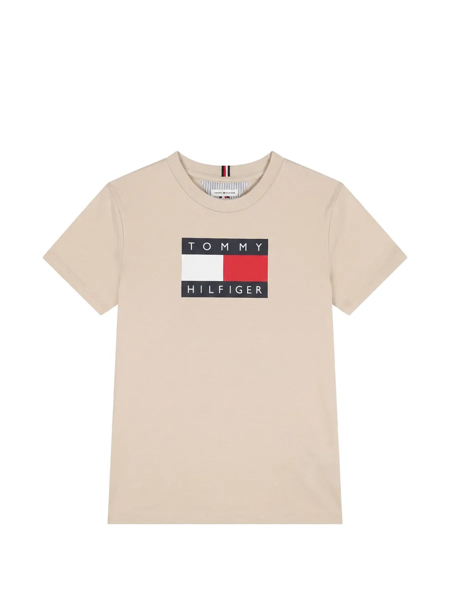 Flag-logo cotton T-shirt 1