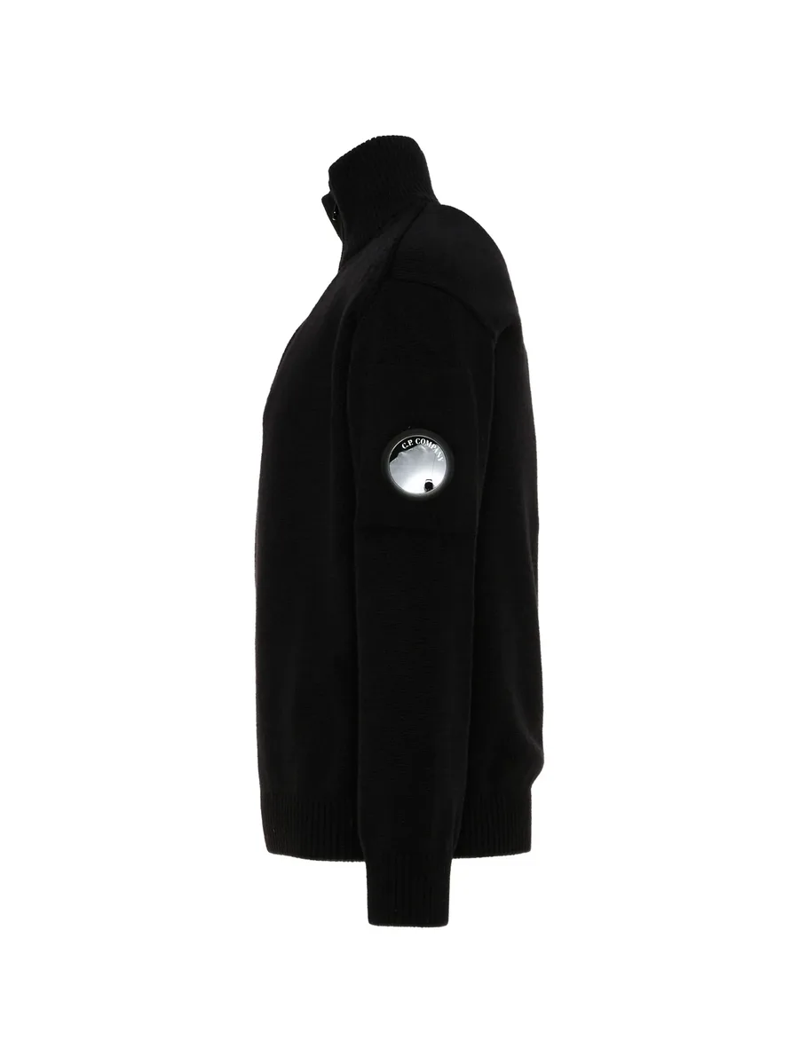 Lens-detail quarter-zip sweater 3