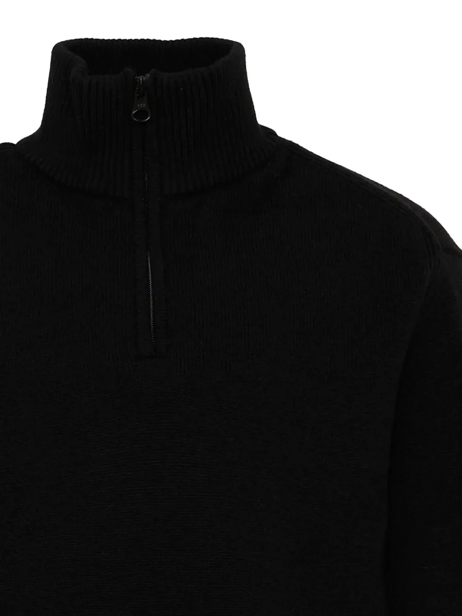 Lens-detail quarter-zip sweater 4