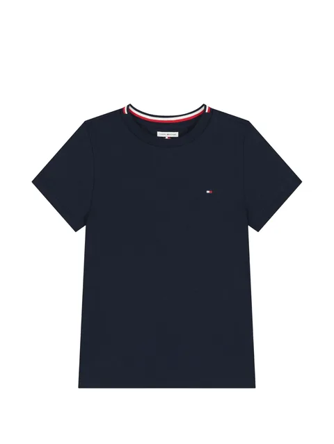 logo-embroidered tipped T-shirt