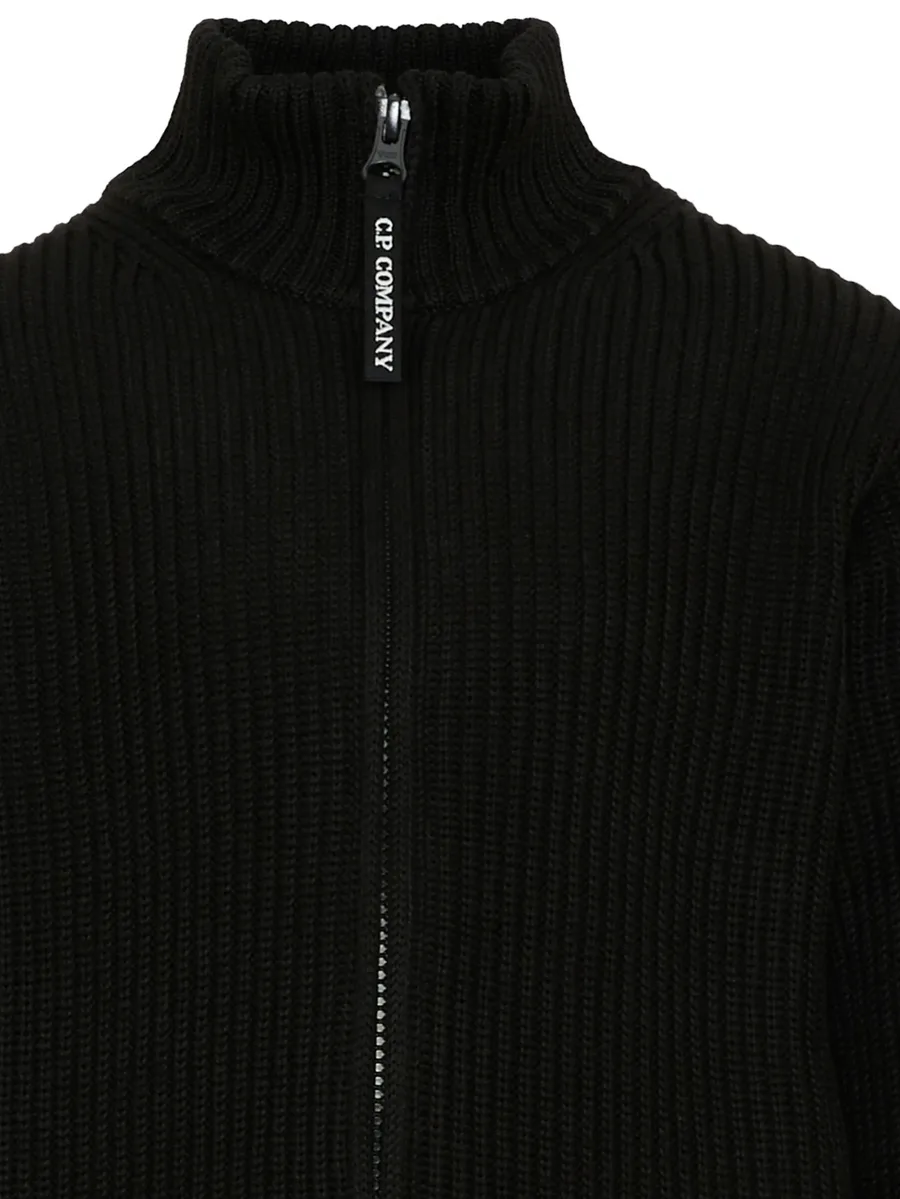 ribbed-knit Lens-detail cardigan 3