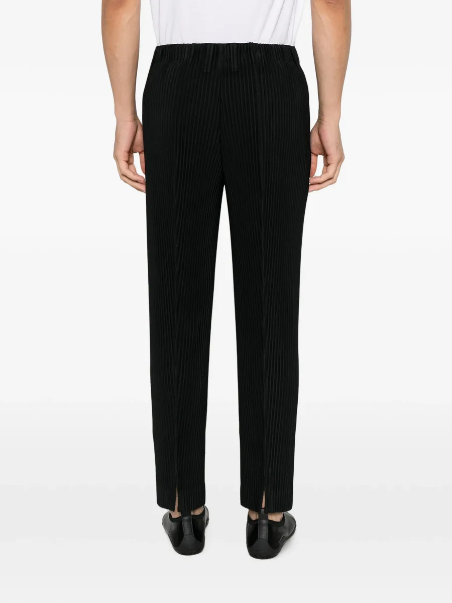 pleated slit-hem trousers 3