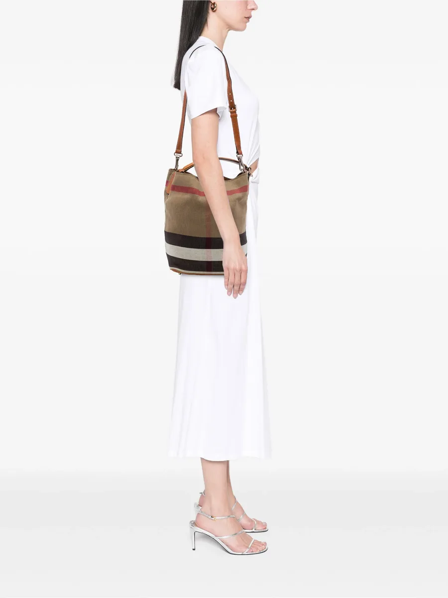 2000-2017 Medium Mega Check Canvas Ashby Bucket Bag satchel 2
