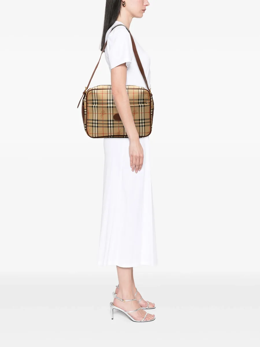 20th Century Haymarket Check Coated Canvas satchel 2