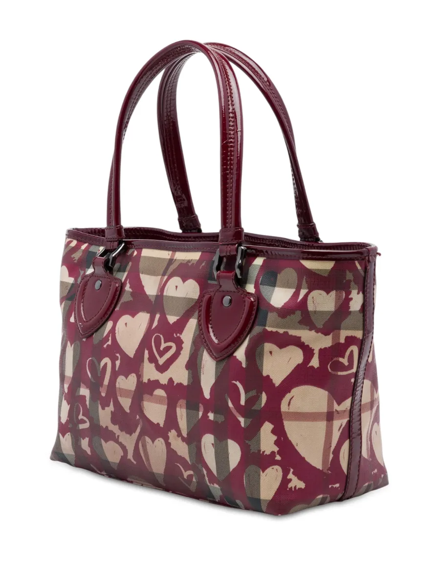 2000-2017 House Check Coated Canvas Hearts Gracie tote bag 3