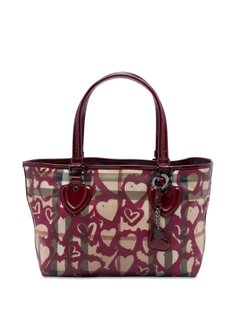 2000-2017 House Check Coated Canvas Hearts Gracie tote bag