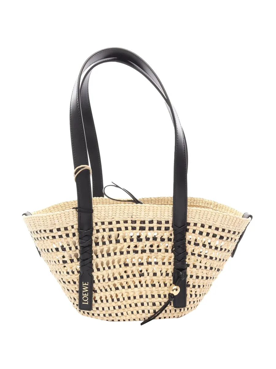 2010-2026 Paulas Ibiza Small Raffia Braided Basket Bag tote bag 1