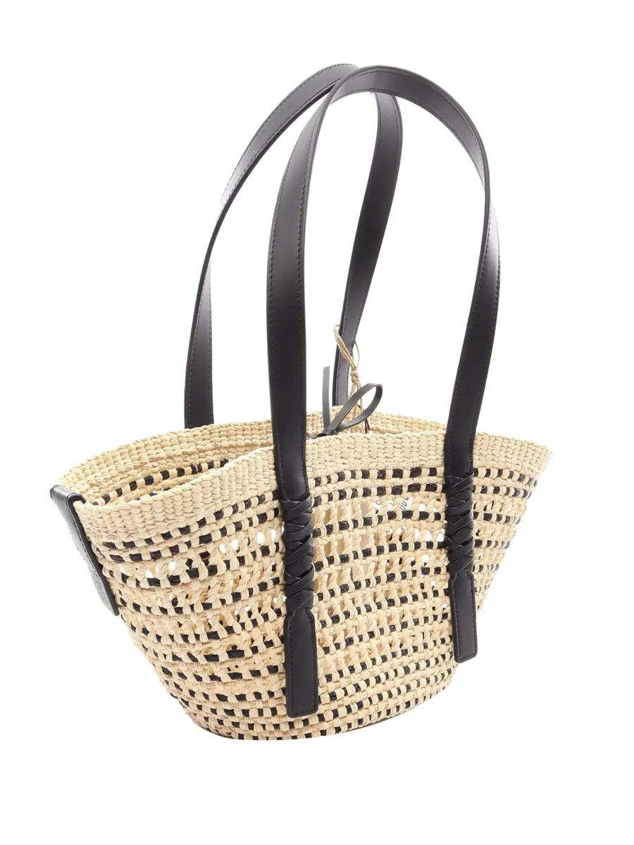 2010-2026 Paulas Ibiza Small Raffia Braided Basket Bag tote bag 3