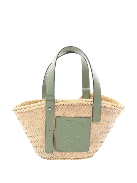 2010-2026 Small Raffia Anagram Basket Bag tote bag