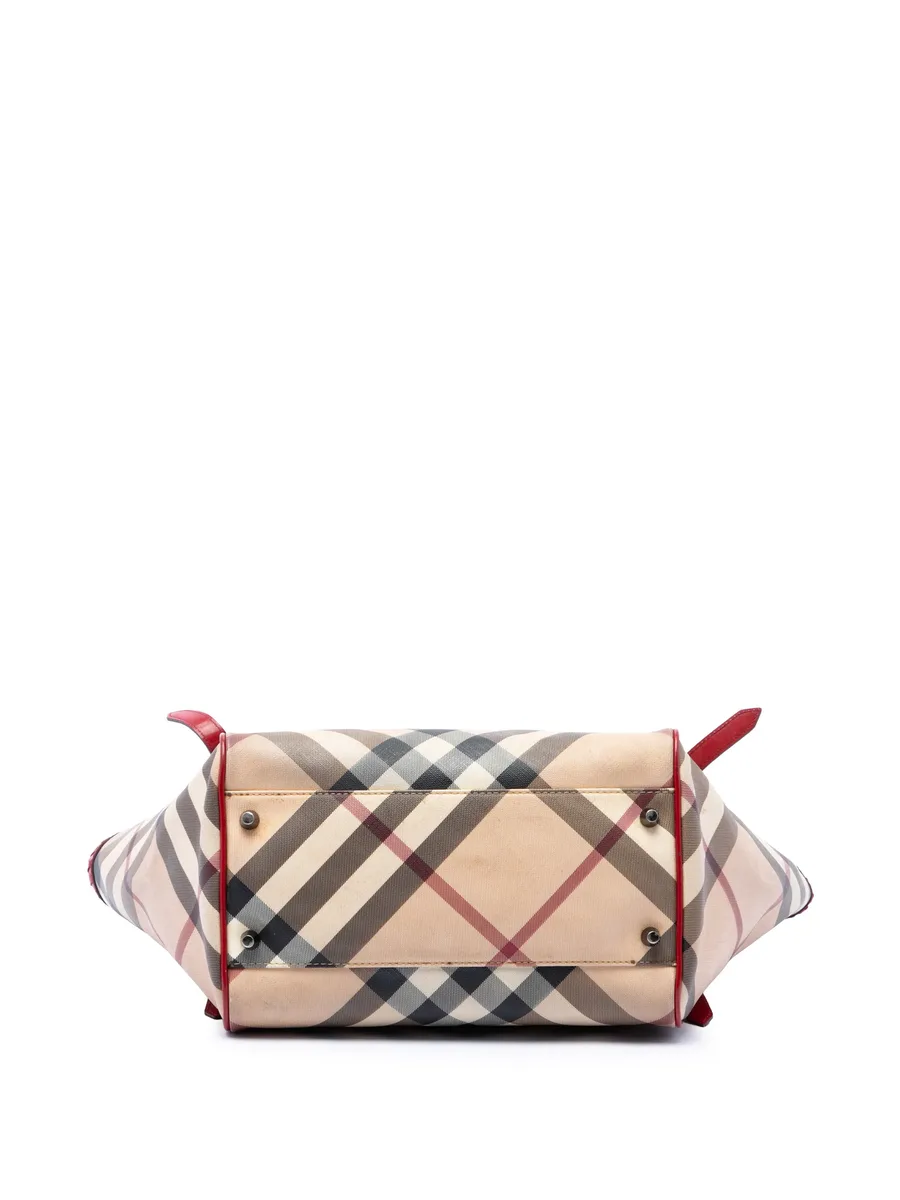 2000-2017 Supernova Check Coated Canvas Whipstitch tote bag 4
