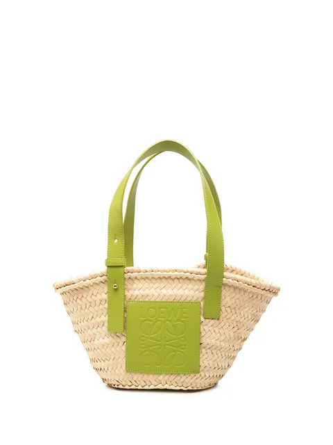 2023 Small Raffia Anagram Basket Bag tote bag