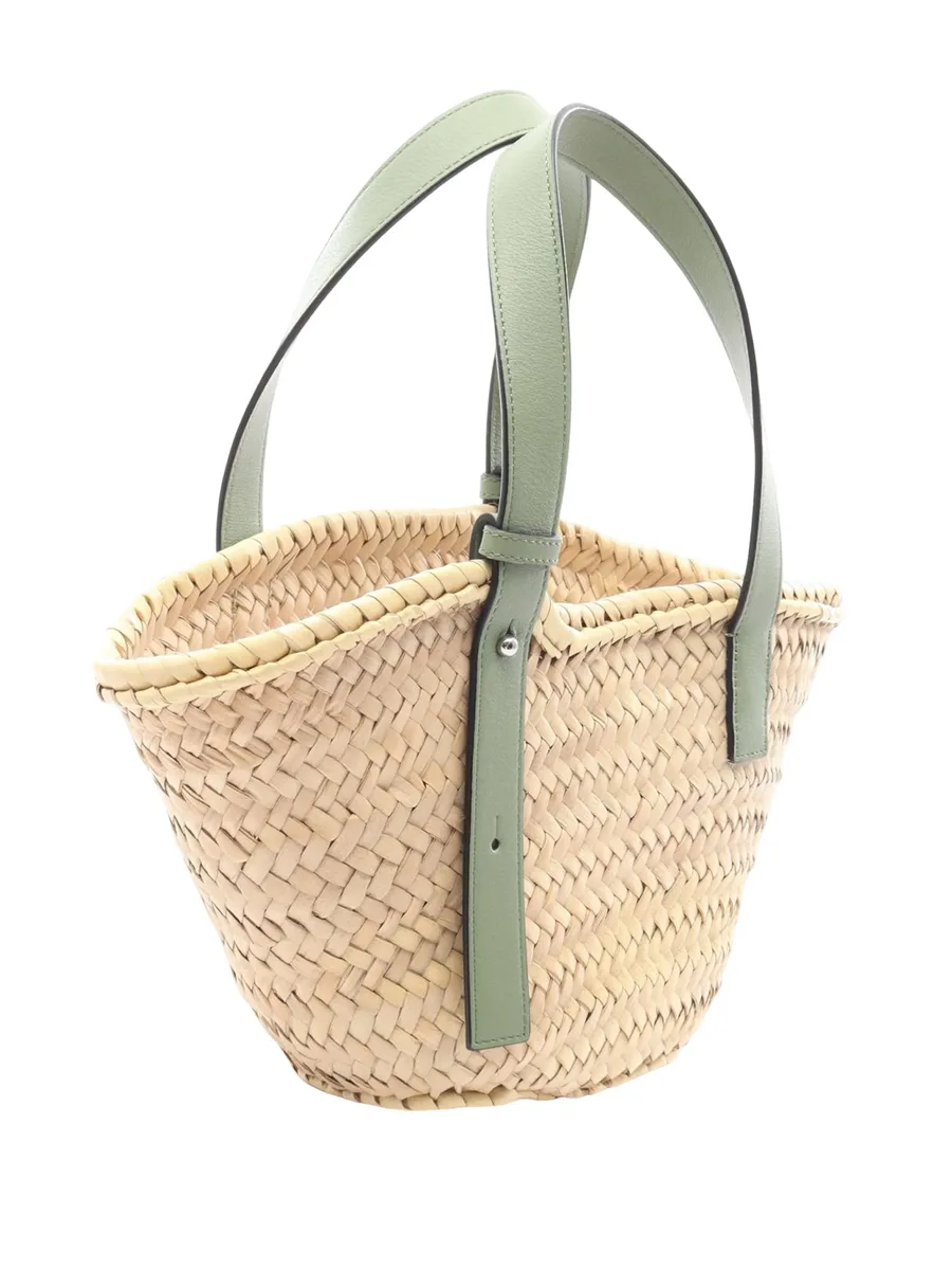 2010-2026 Small Raffia Anagram Basket Bag tote bag 3