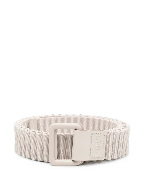 pleated square-buckle belt