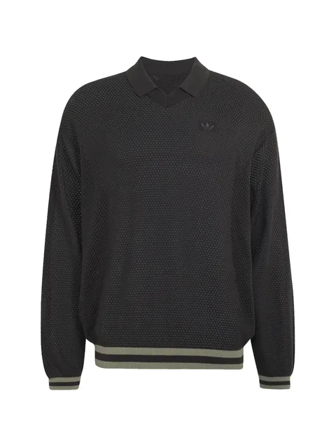 mesh-knit logo-print sweater