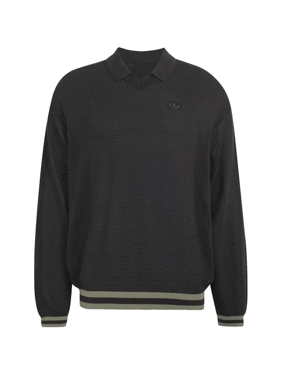 mesh-knit logo-print sweater 1