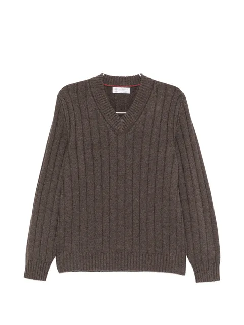 ribbed-knit jumper