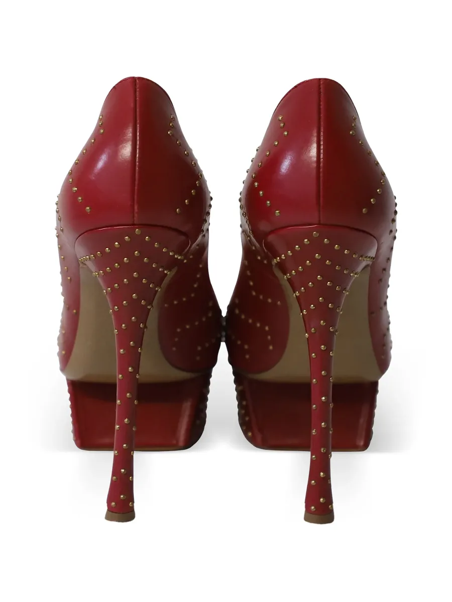 studded platform pumps 6