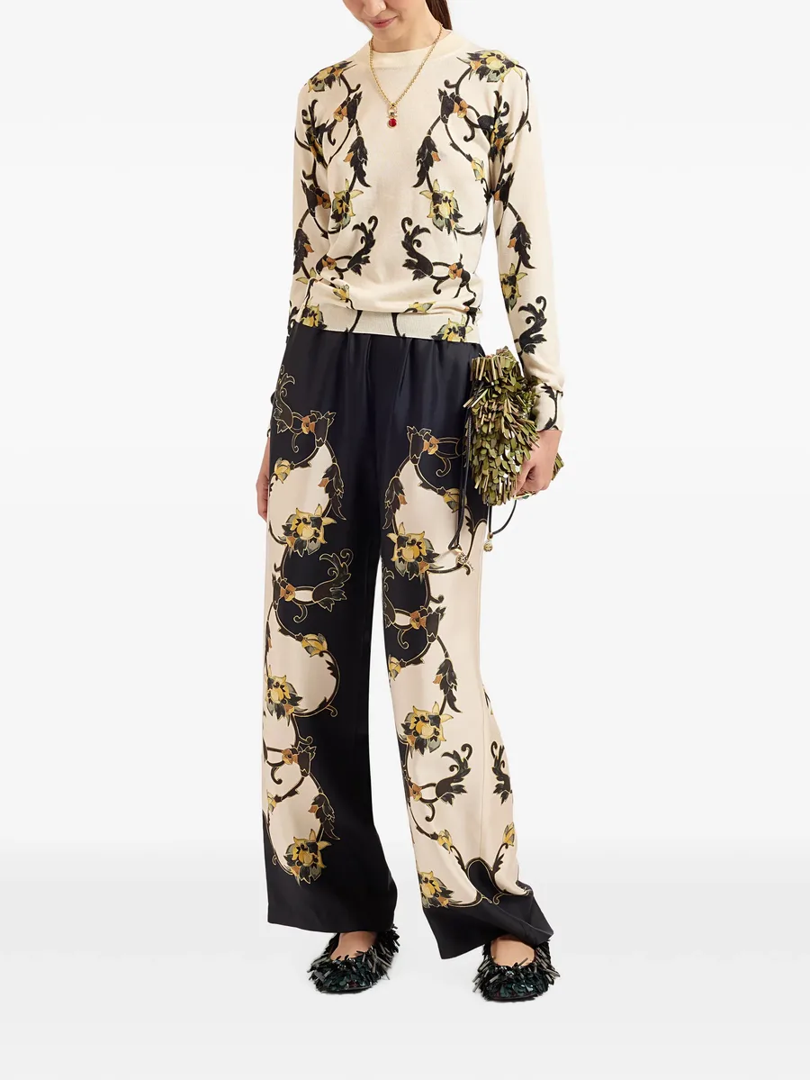 silky crew-neck sweater 2