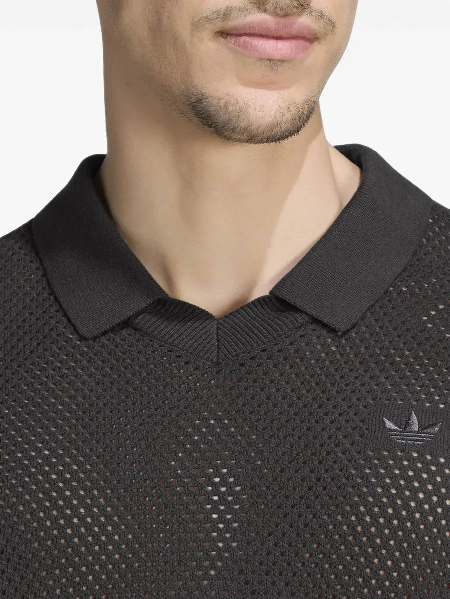 mesh-knit logo-print sweater 3