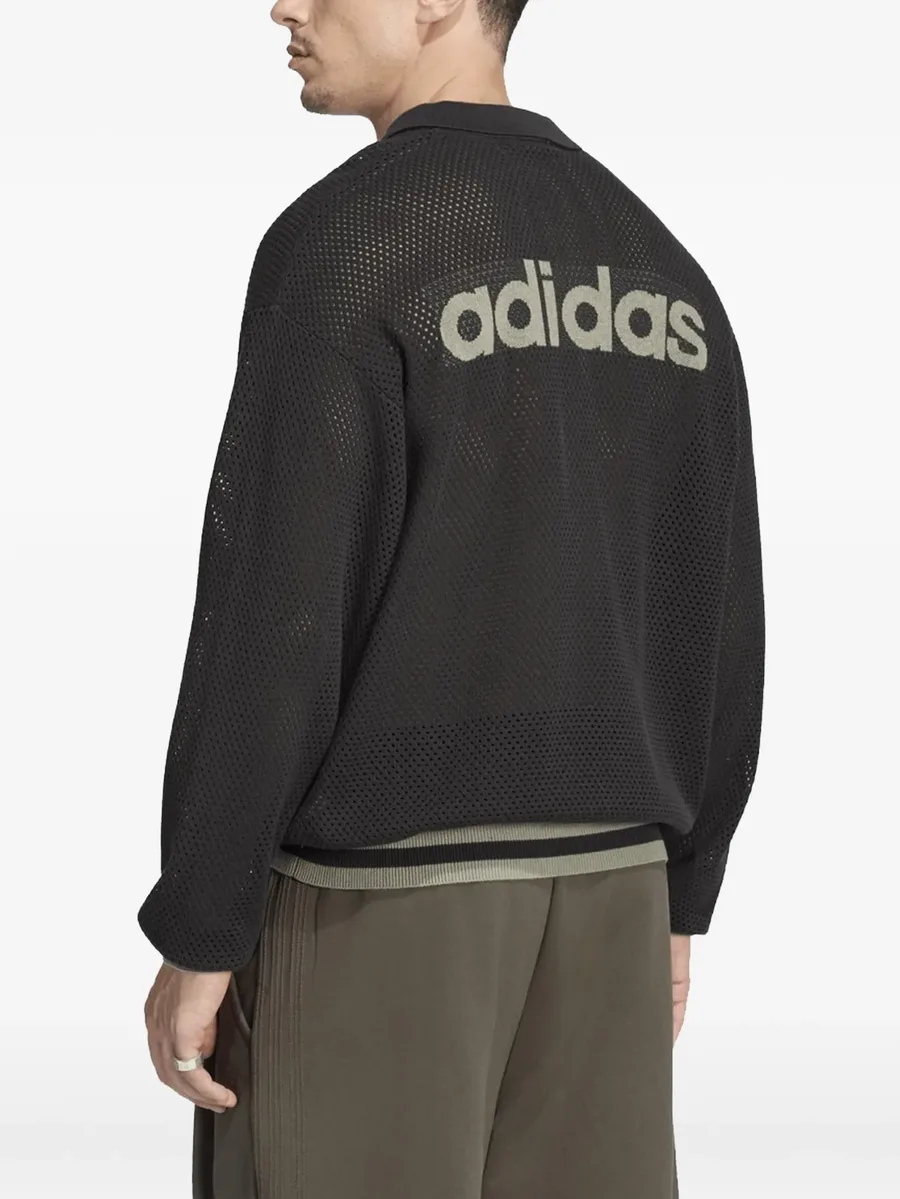 mesh-knit logo-print sweater 2