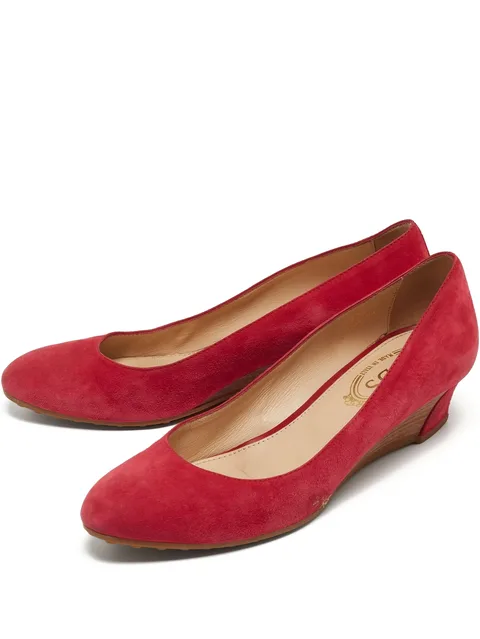 2024 suede wedge pumps
