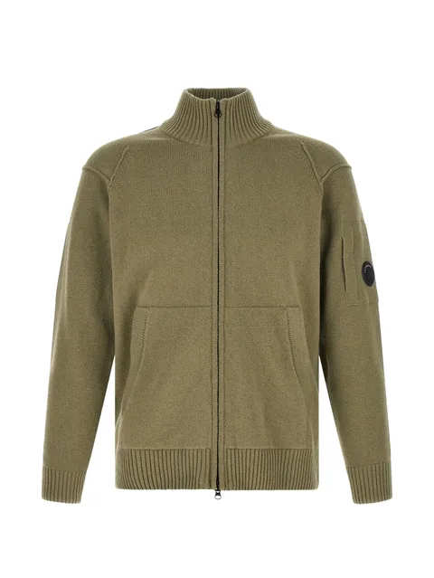 lambswool Lens full-zip sweater