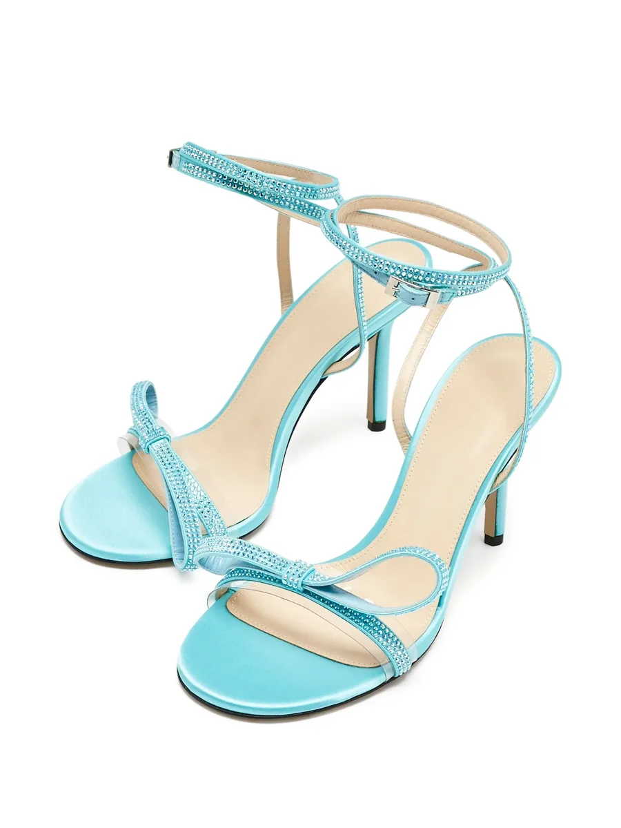 pre-owned 90mm rhinestone-embellished strappy sandals 5