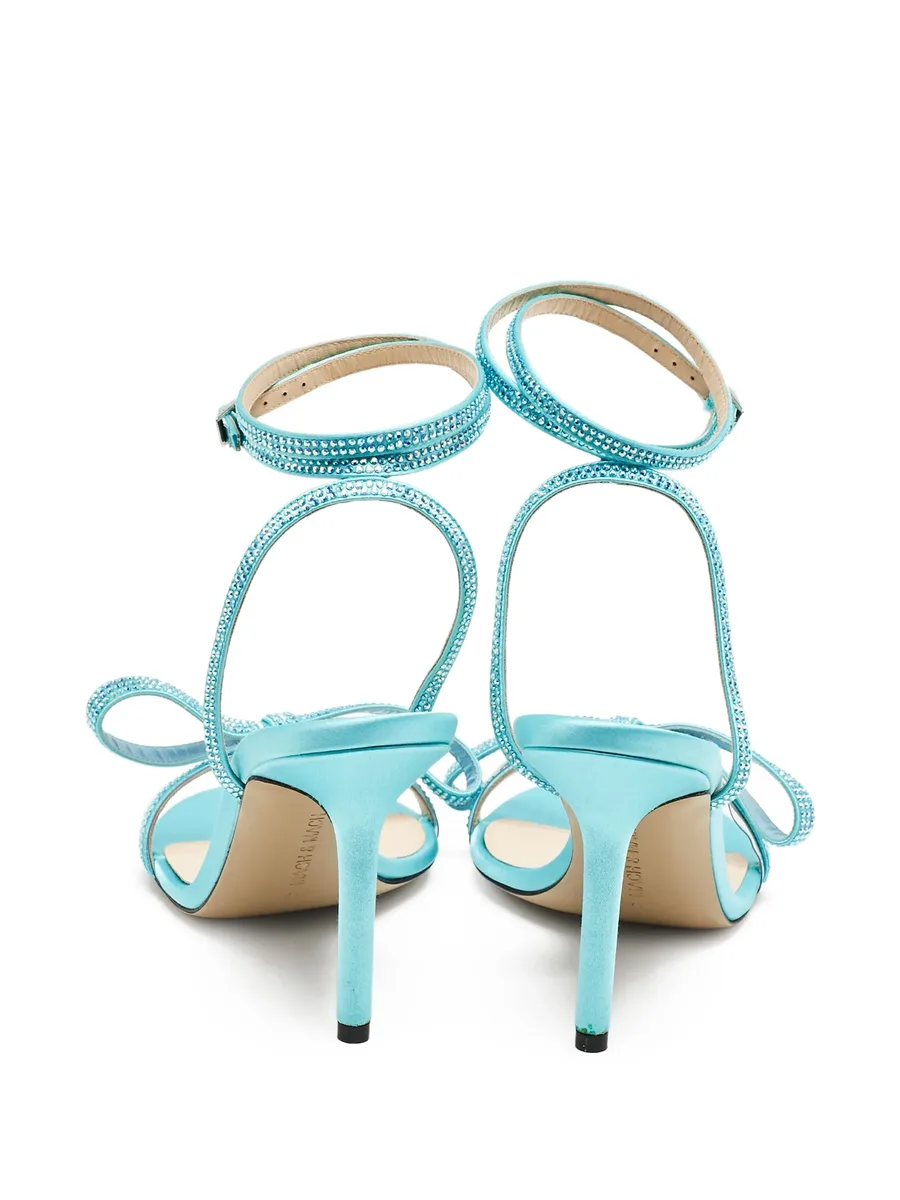 pre-owned 90mm rhinestone-embellished strappy sandals 8