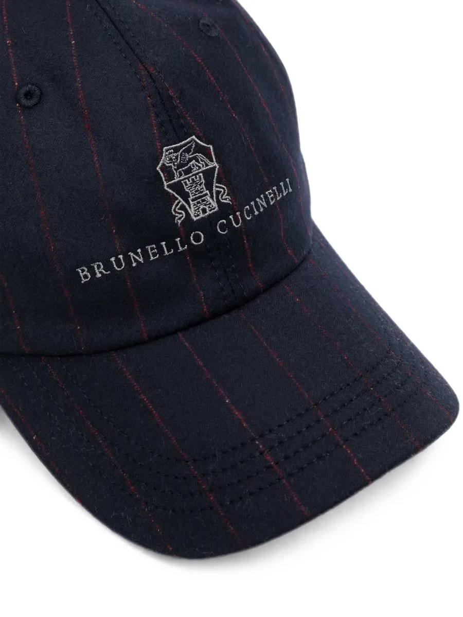 pinstripe-pattern baseball cap 3