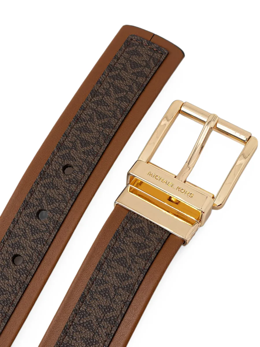 logo-print reversible belt 2