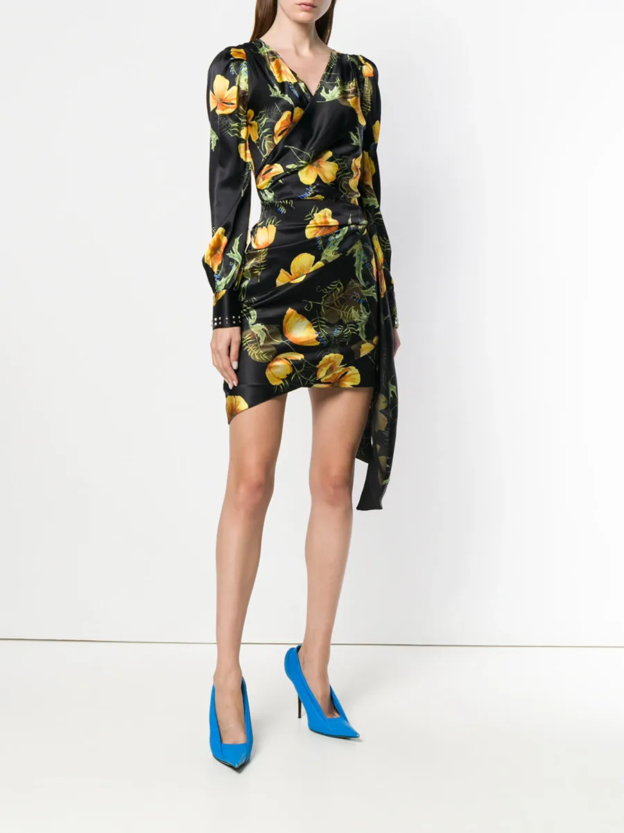 floral printed wrap dress 3