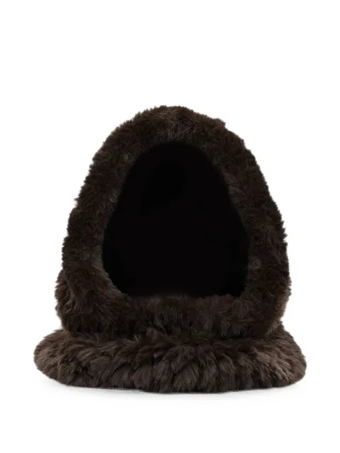 faux-fur balaclava hat