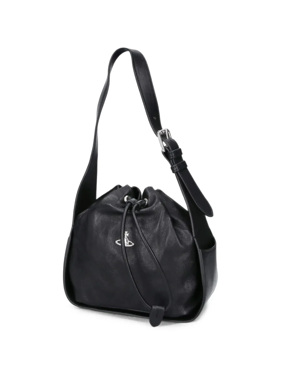 Stacey Orb-plaque drawstring bucket bag 3