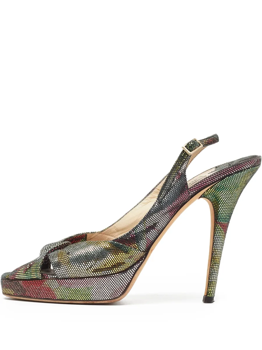 120mm metallic heeled sandals 2