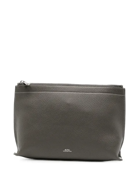 Neige Clou leather clutch bag