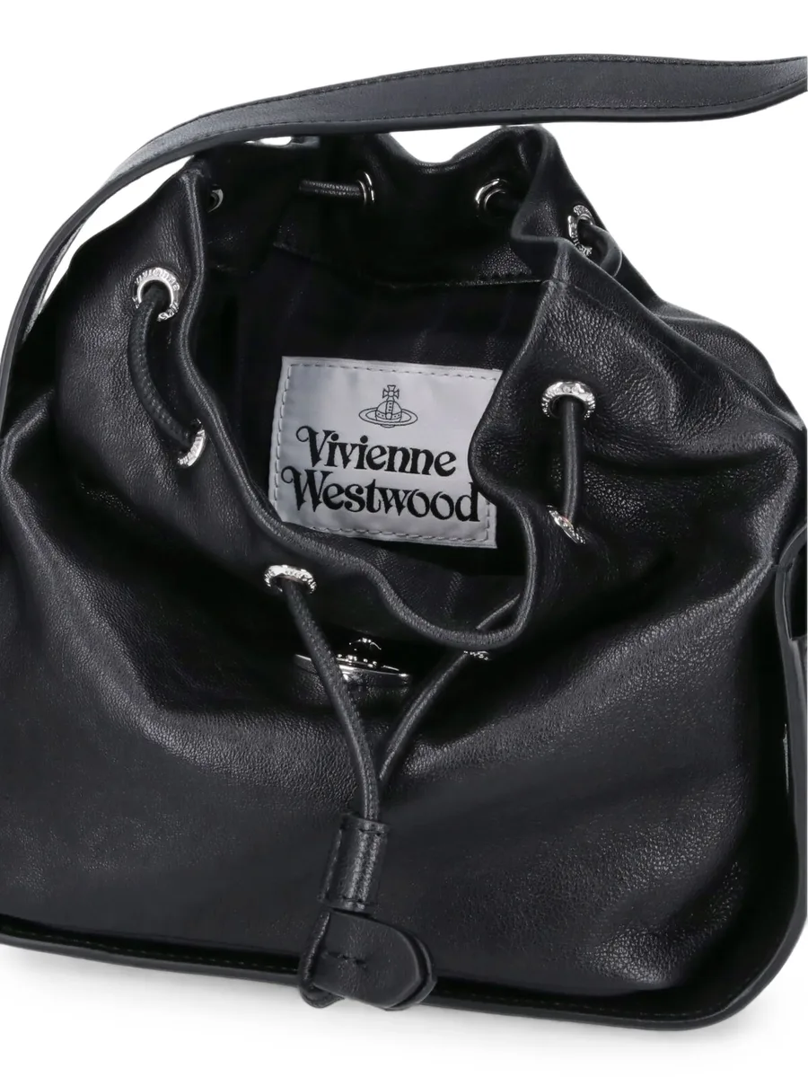 Stacey Orb-plaque drawstring bucket bag 5