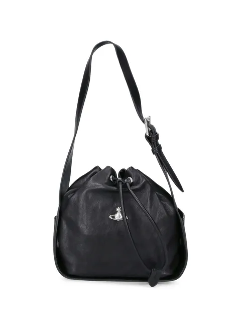 Stacey Orb-plaque drawstring bucket bag