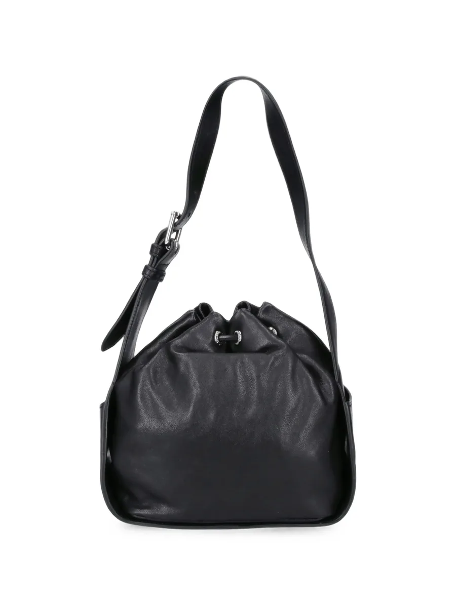 Stacey Orb-plaque drawstring bucket bag 2