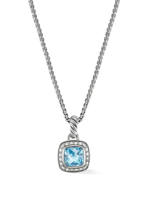 серебряное колье Petite Albion с бриллиантами (7 мм)