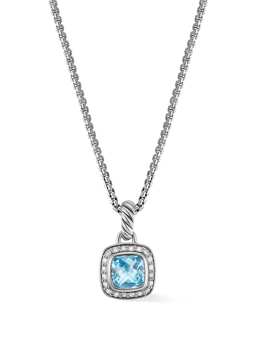 серебряное колье Petite Albion с бриллиантами (7 мм) 1