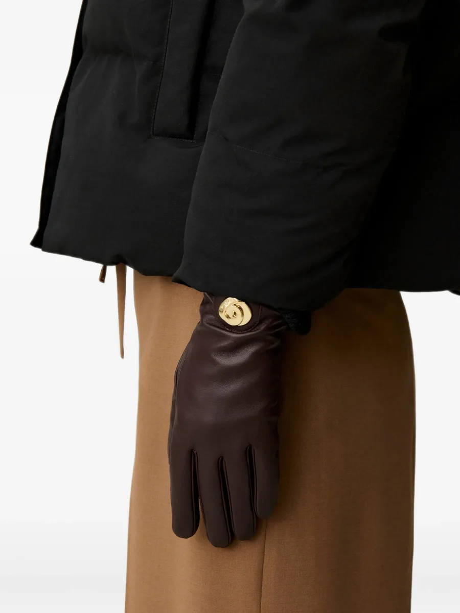 logo-plaque leather gloves 3