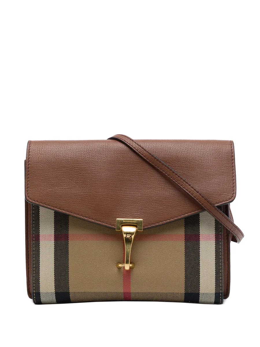 2000-2017 Small Leather and House Check Canvas Derby Macken crossbody bag 1